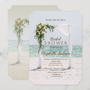 Strandhochzeits-Laube Floral Brautparty Einladung