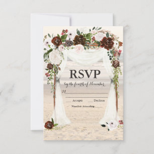 Strandhochzeits-Lauben-RSVP-Karte RSVP Karte
