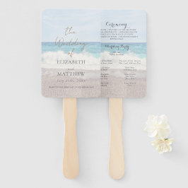 Strandhochzeits-Programm für eine Hochzeit am Meer Fächer