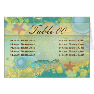 Strandhochzeits-Thema ~ Tabellensitzplätze