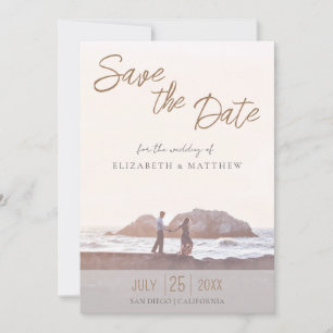 Strandhochzeitsfoto - Save-the-Date-Einladung Einladung