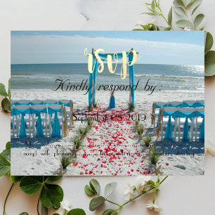 Strandhochzeitslaube RSVP Einladung