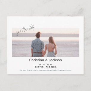 Strandhochzeitspaar Foto Save the Date Postkarte