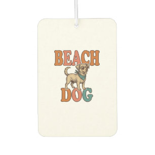 Strandhund Vintage Gravur Grafikdesign_1 Autolufterfrischer