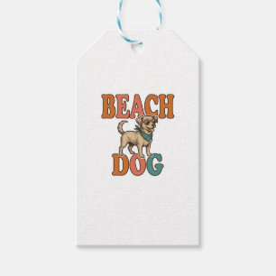 Strandhund Vintage Gravur Grafikdesign_1 Geschenkanhänger