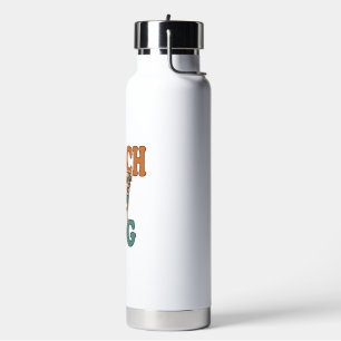 Strandhund Vintage Gravur Grafikdesign_1 Trinkflasche