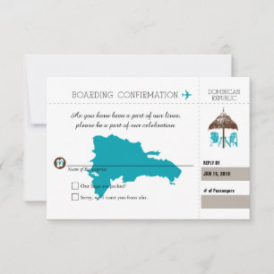 Strandhütte und Liegestühle RSVP Dominikanische Re Karte