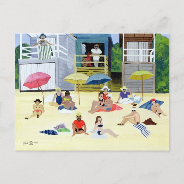 Strandhütten 1991 postkarte (Vorderseite)