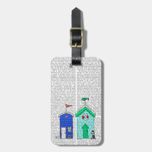 Strandhütten 2 Illustration Gepäckanhänger