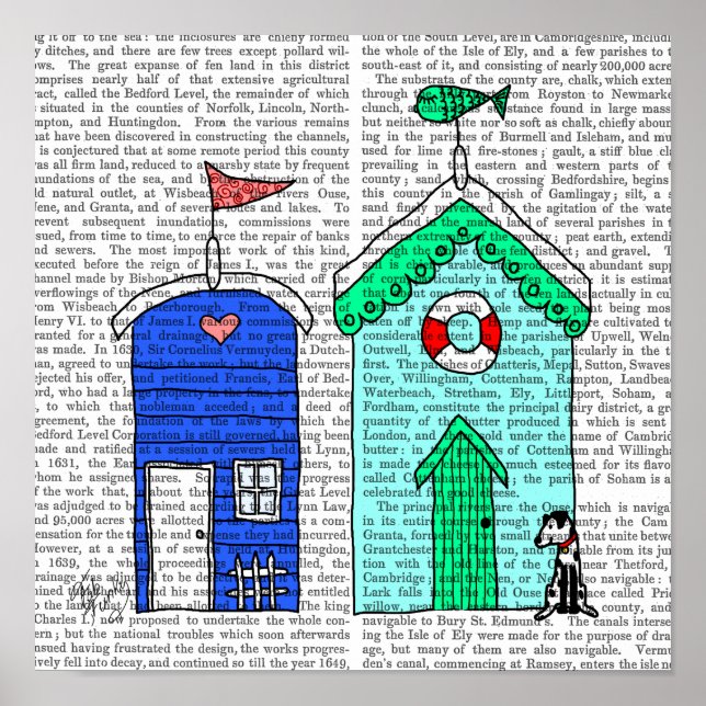 Strandhütten 2 Illustration Poster (Vorne)