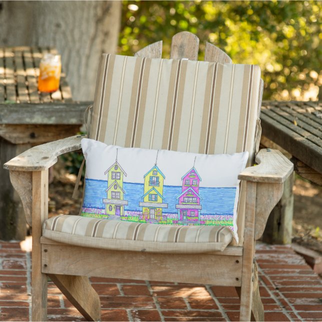 Strandhütten 2 Lumbalkissen Kissen Für Draußen (Stuhl )