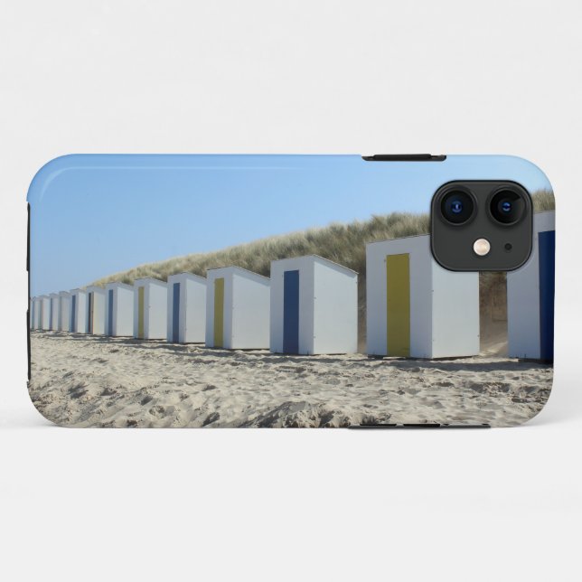 Strandhütten, Cadzand-Bad, Niederlande Case-Mate iPhone Hülle (Rückseite (Horizontal))