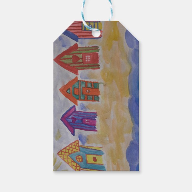 Strandhütten Geschenkanhänger (Vorderseite)