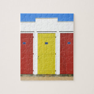 Strandhütten in Vendée in Frankreich Puzzle