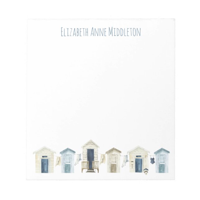 Strandhütten Personalisiert Notizblock (Vorderseite)