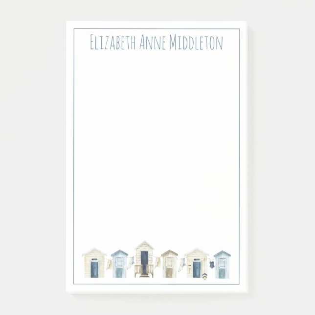 Strandhütten Personalisiert Post-it Klebezettel (Vorderseite)