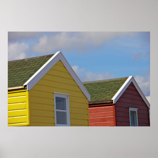Strandhütten | Südwold, England Poster (Vorne)