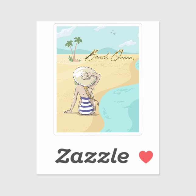 Strandjunge Aufkleber (Blatt)