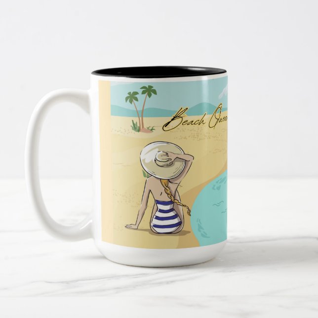 Strandjunge Zweifarbige Tasse (Links)