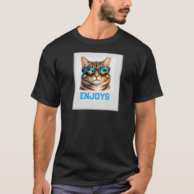 Strandkatze T-Shirt (Vorderseite)