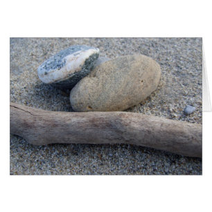 Strandkies und Holzkarte