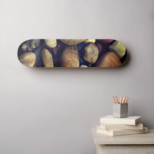 Strandkiesel-Muster Skateboard (Wandkunst (Horz))