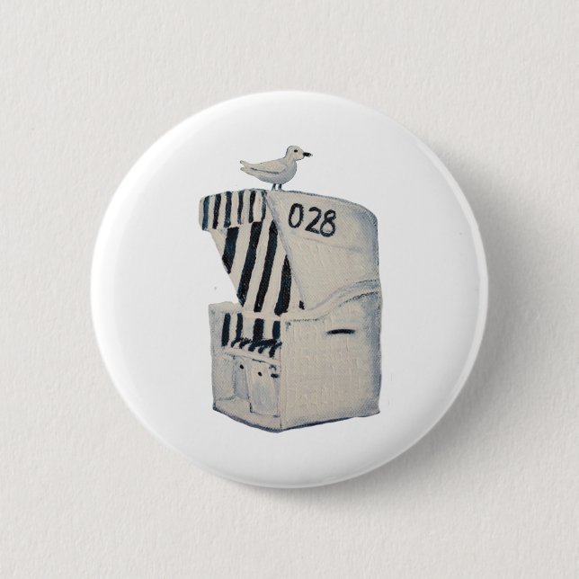 Strandkorb Button (Vorderseite)