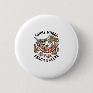 Strandkuh-Shirt Vintage-Sommer-Landwirtschaftstier Button