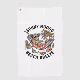 Strandkuh-Shirt Vintage-Sommer-Landwirtschaftstier Golfhandtuch