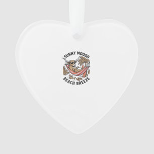 Strandkuh-Shirt Vintage-Sommer-Landwirtschaftstier Ornament