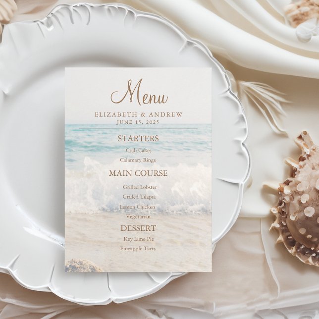 Strandküste/Hochzeit am Meer Menükarte (Von Creator hochgeladen)