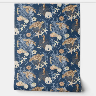 Strandküste Unterwasser-Meeresschildkröte Starfish Tapete