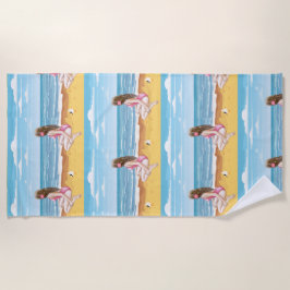 Strandladie Strandtuch