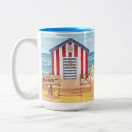 Strandladie Zweifarbige Tasse