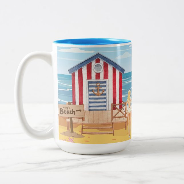 Strandladie Zweifarbige Tasse (Links)