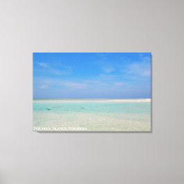 Strandlandschaft mit texturiertem Sand Reise Foto Leinwanddruck