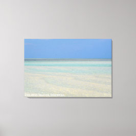 Strandlandschaft mit texturiertem Sand - Reisefoto Leinwanddruck