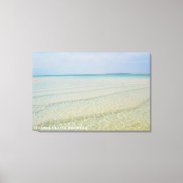 Strandlandschaft mit texturiertem Sand - Reisefoto Leinwanddruck
