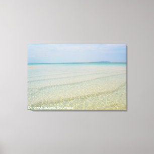 Strandlandschaft mit texturiertem Sand - Reisefoto Leinwanddruck