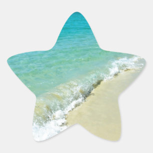 Strandlandschaft Stern-Aufkleber