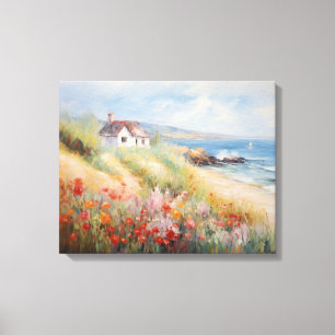 Strandlandschaft Vintage Leinwanddruck