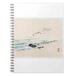 Strandlandschaft von Kono Bairei Notizblock