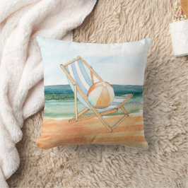 Strandlandschaft Wasserfarbe Kissen