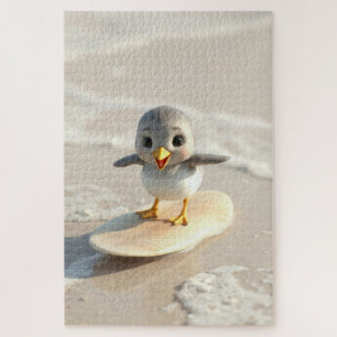 Strandläufer lernt surfen puzzle