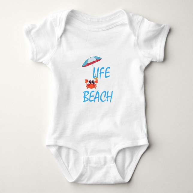 STRANDLEBEN BABY STRAMPLER (Vorderseite)