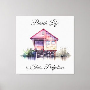 Strandleben ist Strandperfektion Leinwanddruck