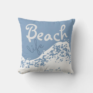 Strandleben Licht dunkelblau Wellen spritzen Kissen