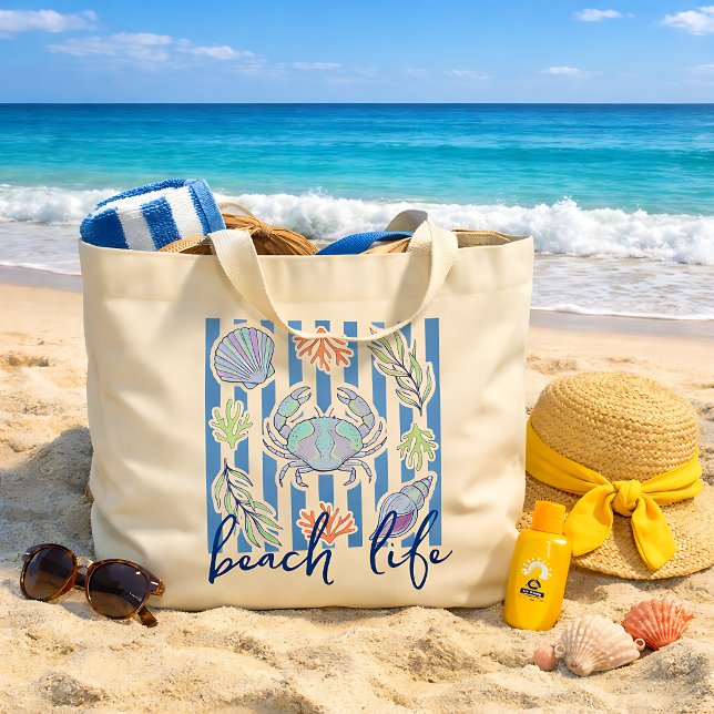 Strandleben Sommer-Tasche Jumbo Stoffbeutel (Von Creator hochgeladen)