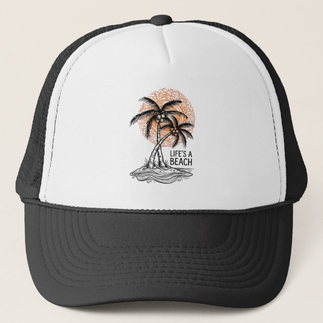 Strandleben Truckerkappe (Vorderseite)