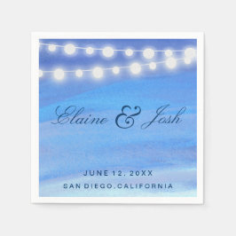 Strandleuchten am Wasser Serviette